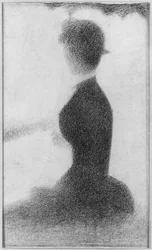 Studie voor Zondagmiddag op het eiland La Grande Jatte, 1884